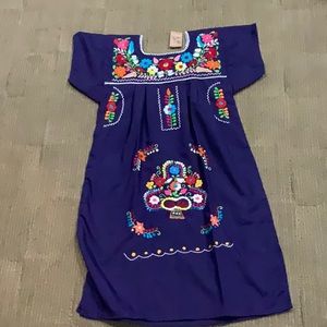 Kids Purple Festive Mexican Dress